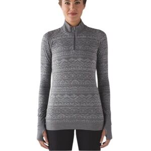 Lululemon Rest Less 1/4 Zip Top Heathered Slate size 4